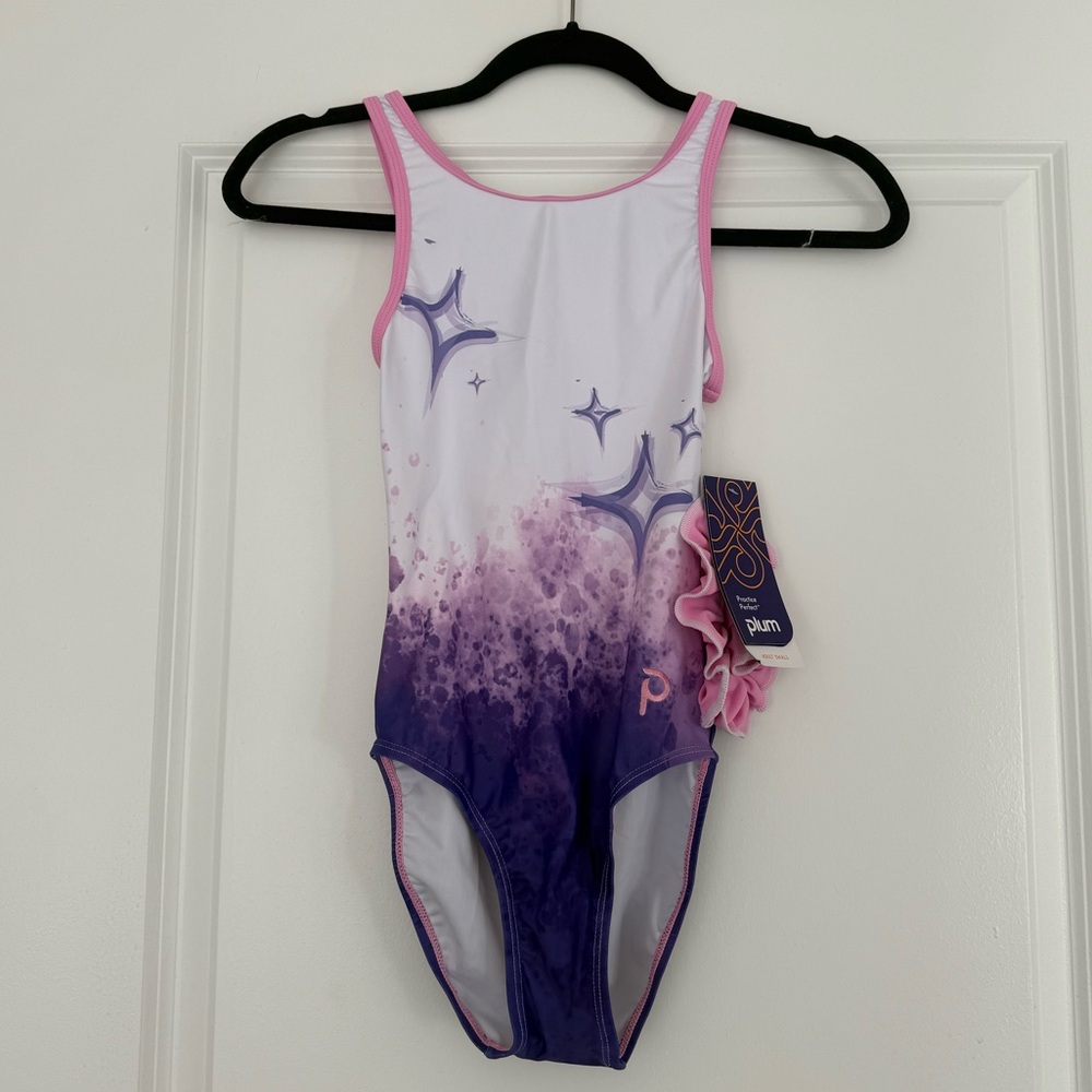 Plum Purple and White Women's Swimsuit